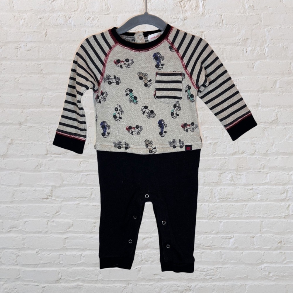 Deux Par Deux Knit Cars Romper​